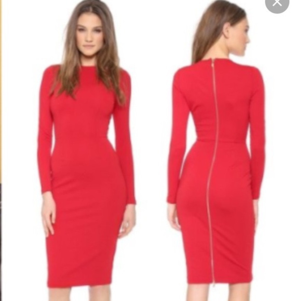 5th & Mercer Long Sleeve Sheath Dress (double zip)